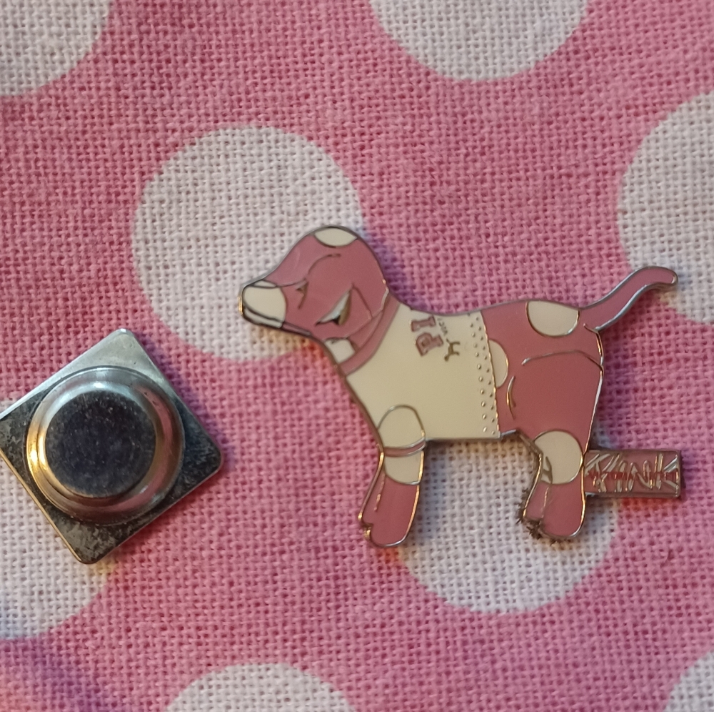PINK VS Dog Magnetic Pin, Htf, Vintage